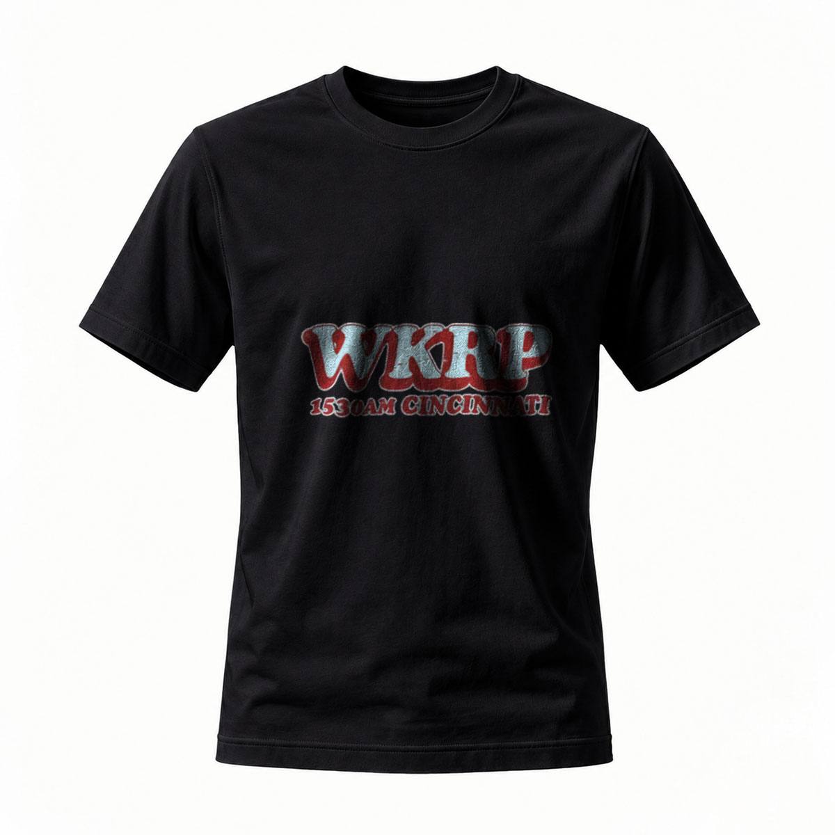WKRP 1530AM Cincinnati Men's T-Shirt Radio Station Logo Apparel