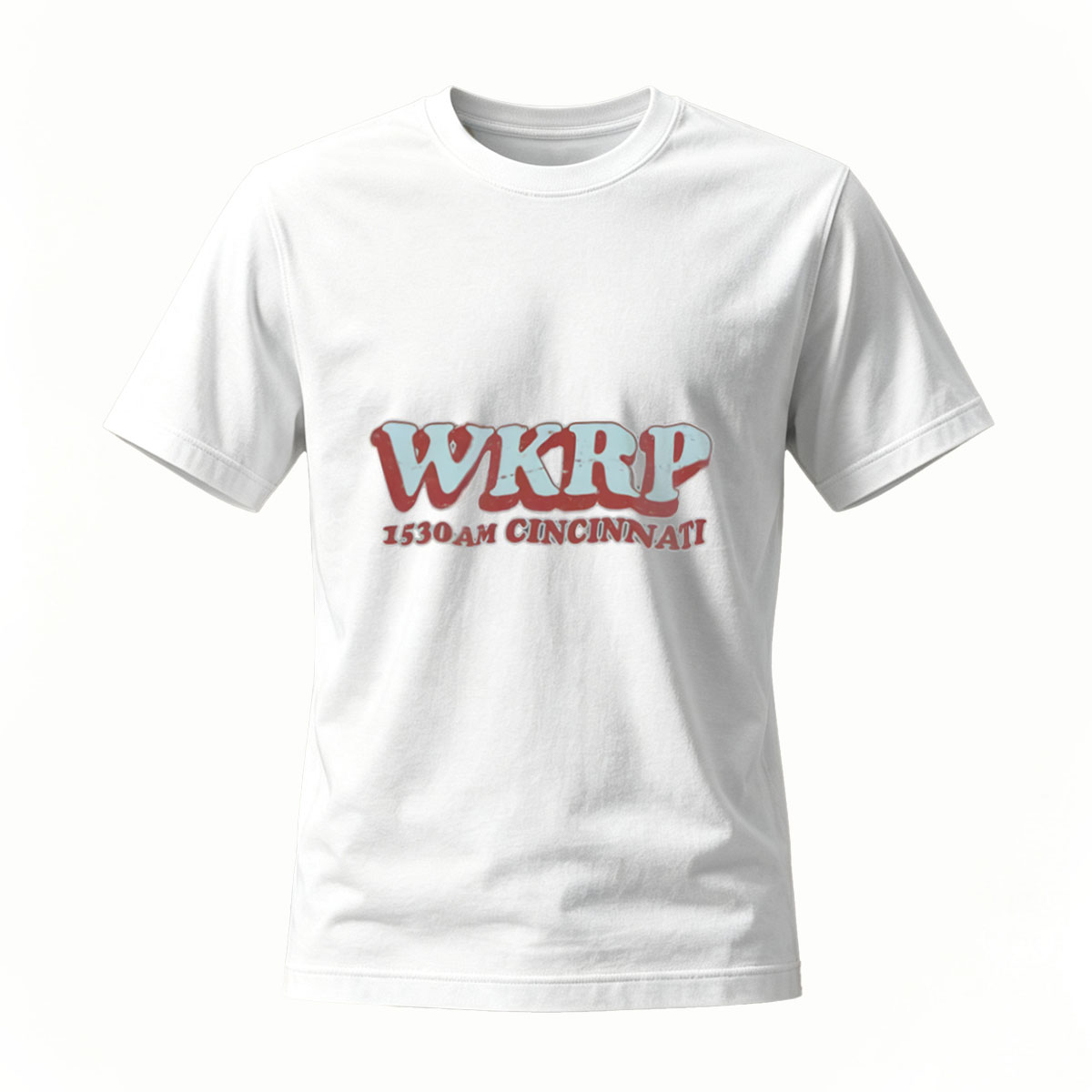 WKRP 1530AM Cincinnati Men's T-Shirt Radio Station Logo Apparel - Image 2