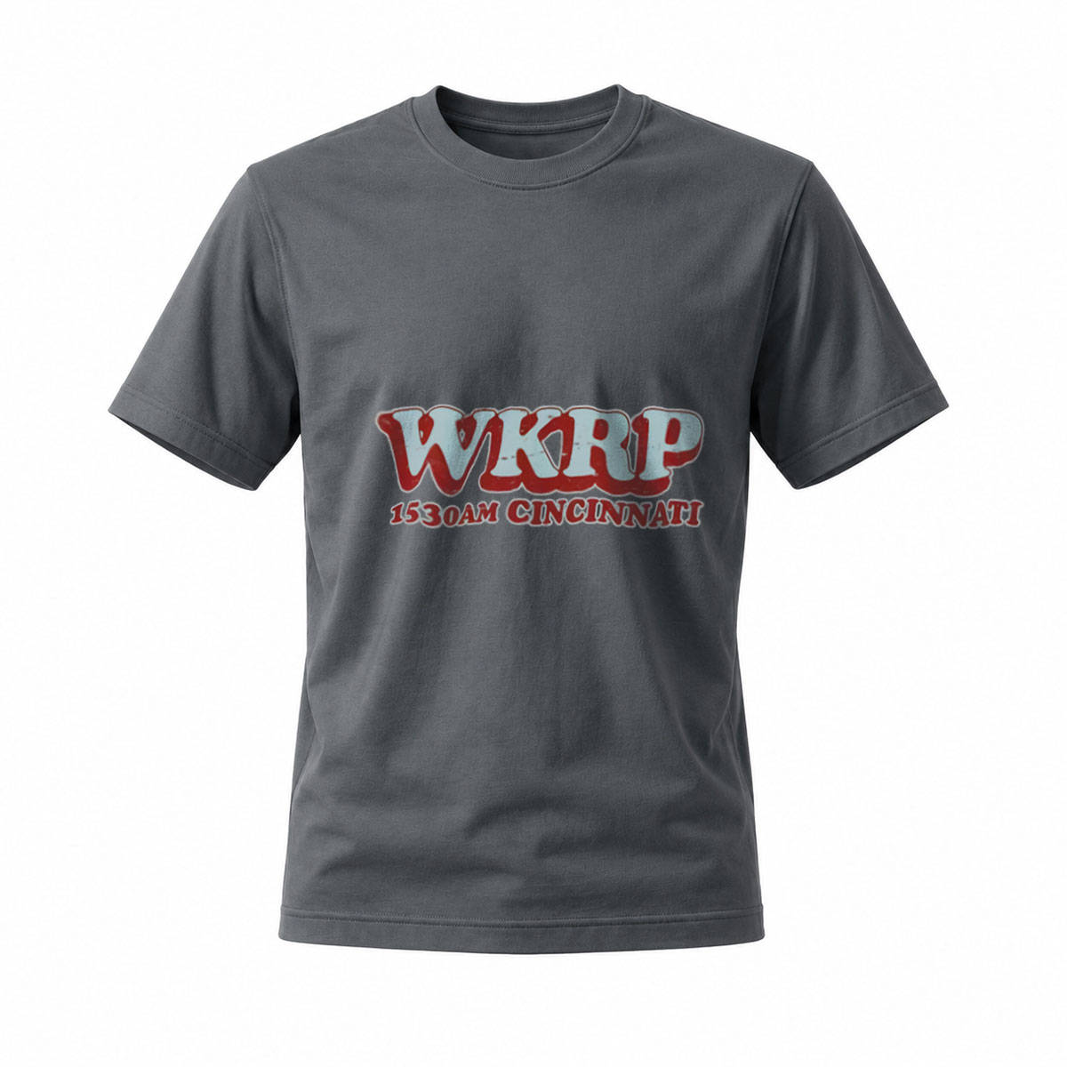 WKRP 1530AM Cincinnati Men's T-Shirt Radio Station Logo Apparel - Image 6