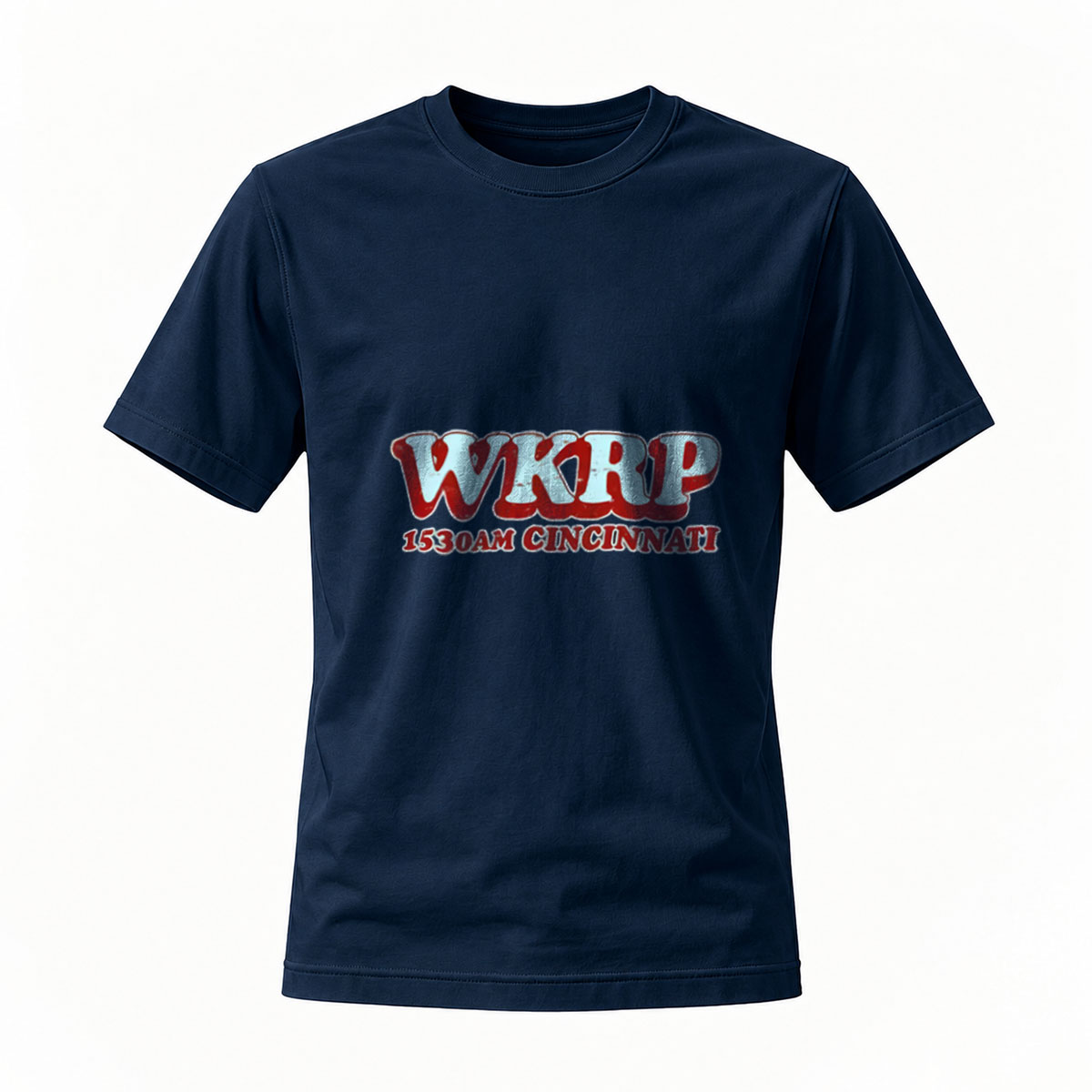 WKRP 1530AM Cincinnati Men's T-Shirt Radio Station Logo Apparel - Image 7
