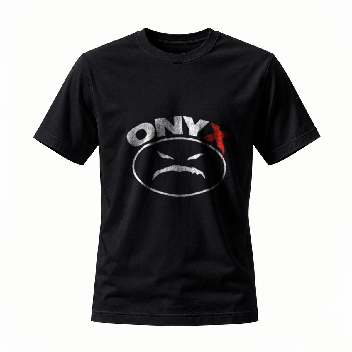 ONYX Logo T-Shirt Men's Black Graphic Tee Angry Face Design