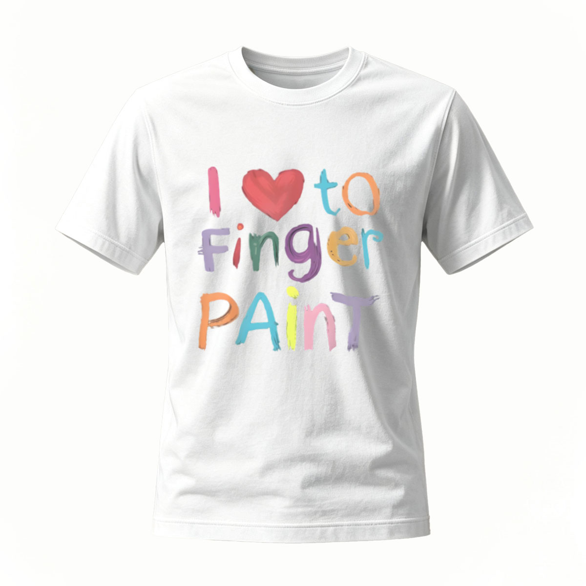 I Love to Finger Paint T-Shirt for Kids Art Fun Gift - Image 2