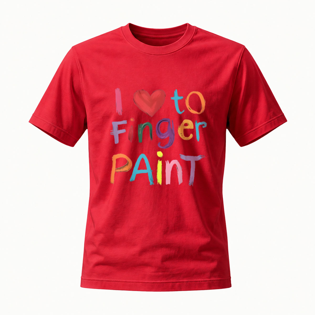 I Love to Finger Paint T-Shirt for Kids Art Fun Gift - Image 5
