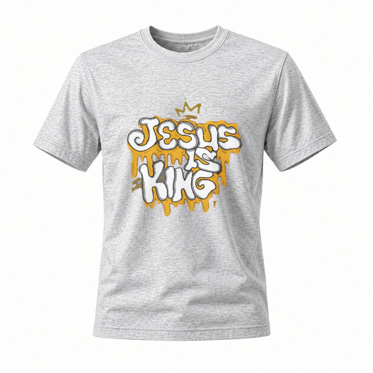 Jesus Is King T-Shirt Men's Black Graphic Tee Christian Gift - Image 3