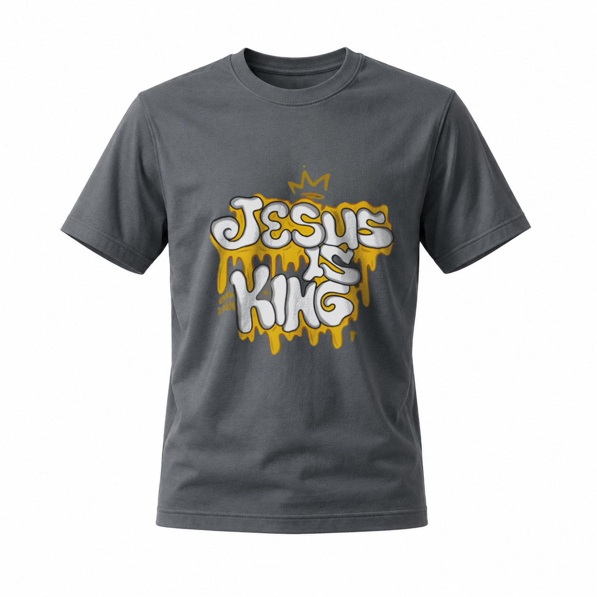 Jesus Is King T-Shirt Men's Black Graphic Tee Christian Gift - Image 6