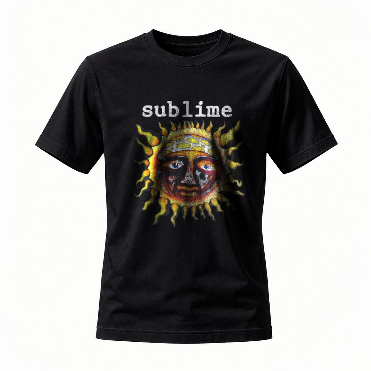 Sublime Sun Face Logo T-Shirt Men's Black Band Tee