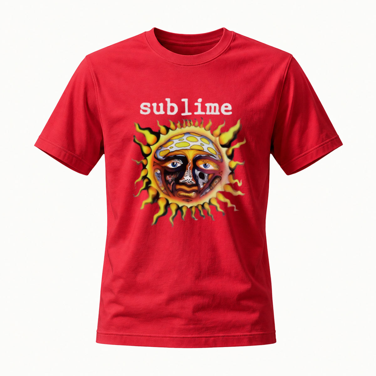Sublime Sun Face Logo T-Shirt Men's Black Band Tee - Image 5