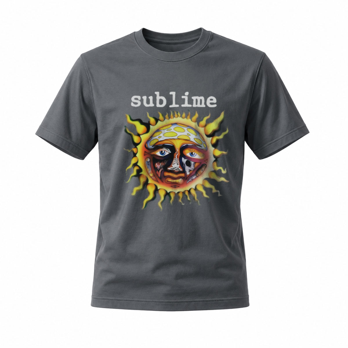 Sublime Sun Face Logo T-Shirt Men's Black Band Tee - Image 6