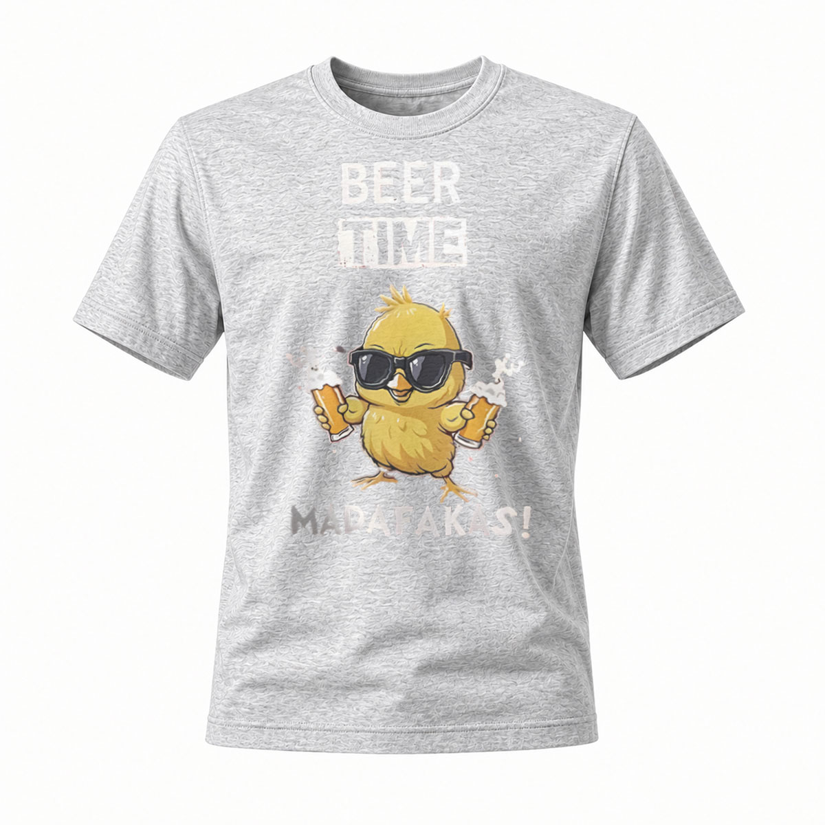 Beer Time MadaFakas Chick T-Shirt Men's Casual Fun Graphic Tee - Image 3