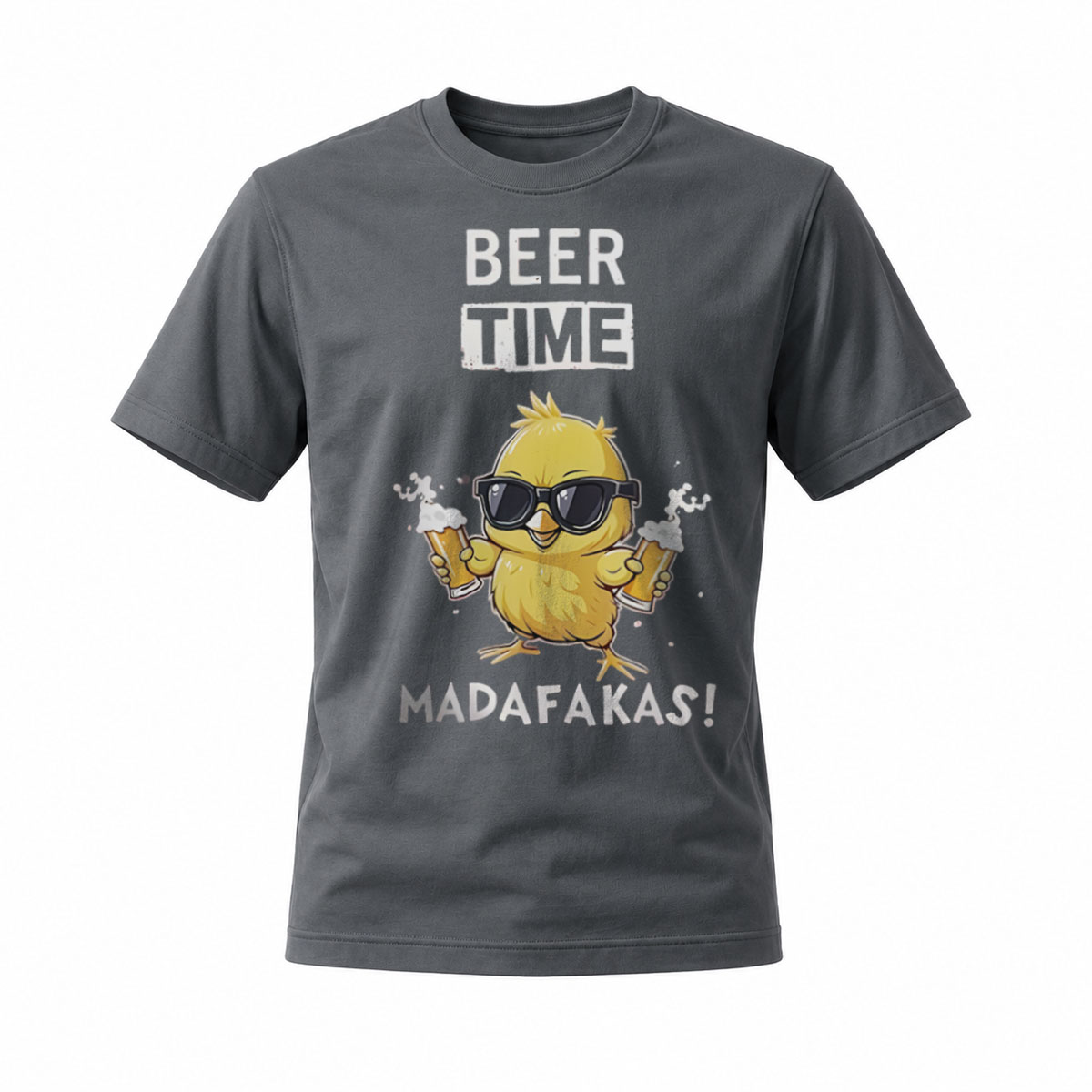 Beer Time MadaFakas Chick T-Shirt Men's Casual Fun Graphic Tee - Image 6
