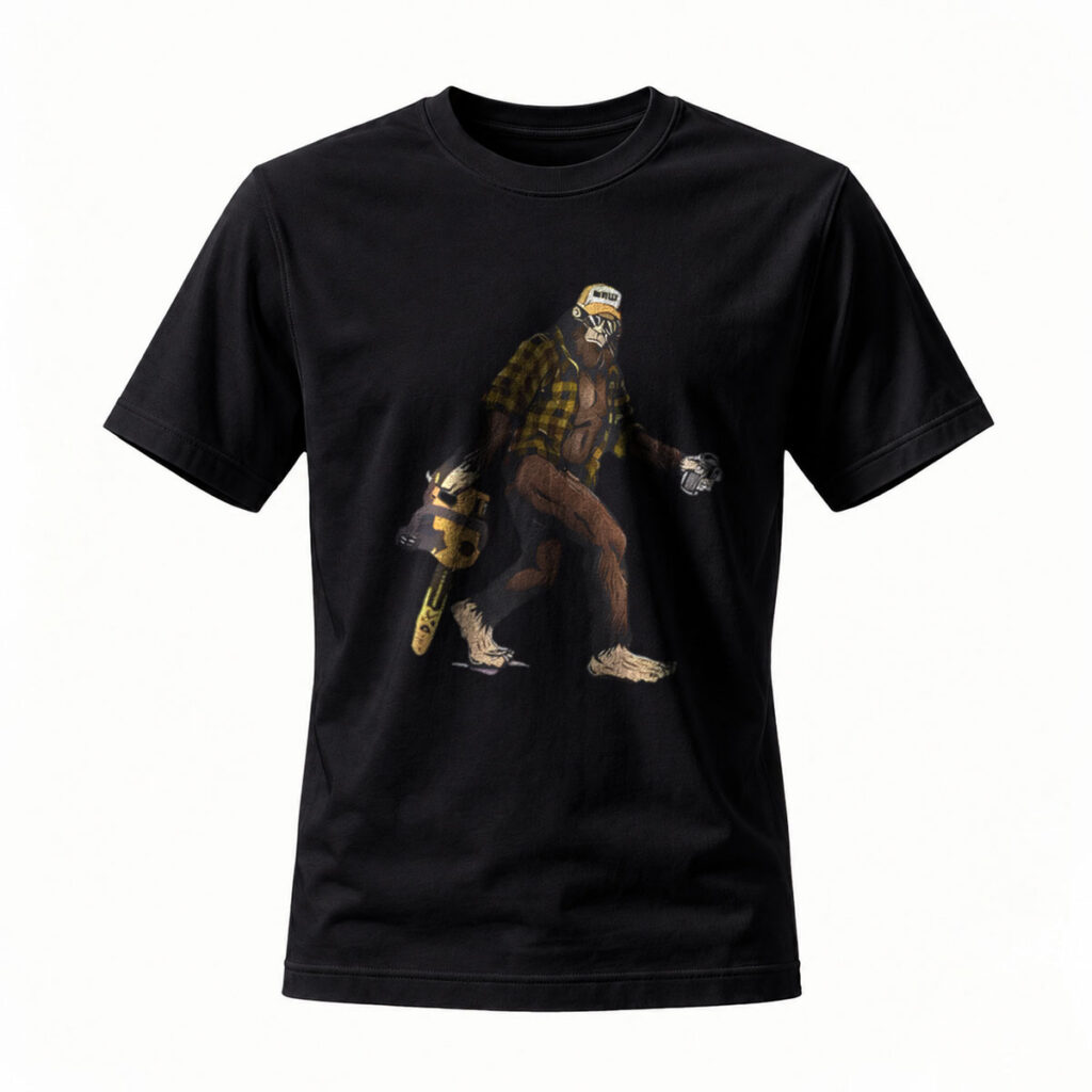 Bigfoot Lumberjack T-Shirt Men's Casual Wear Gift Idea