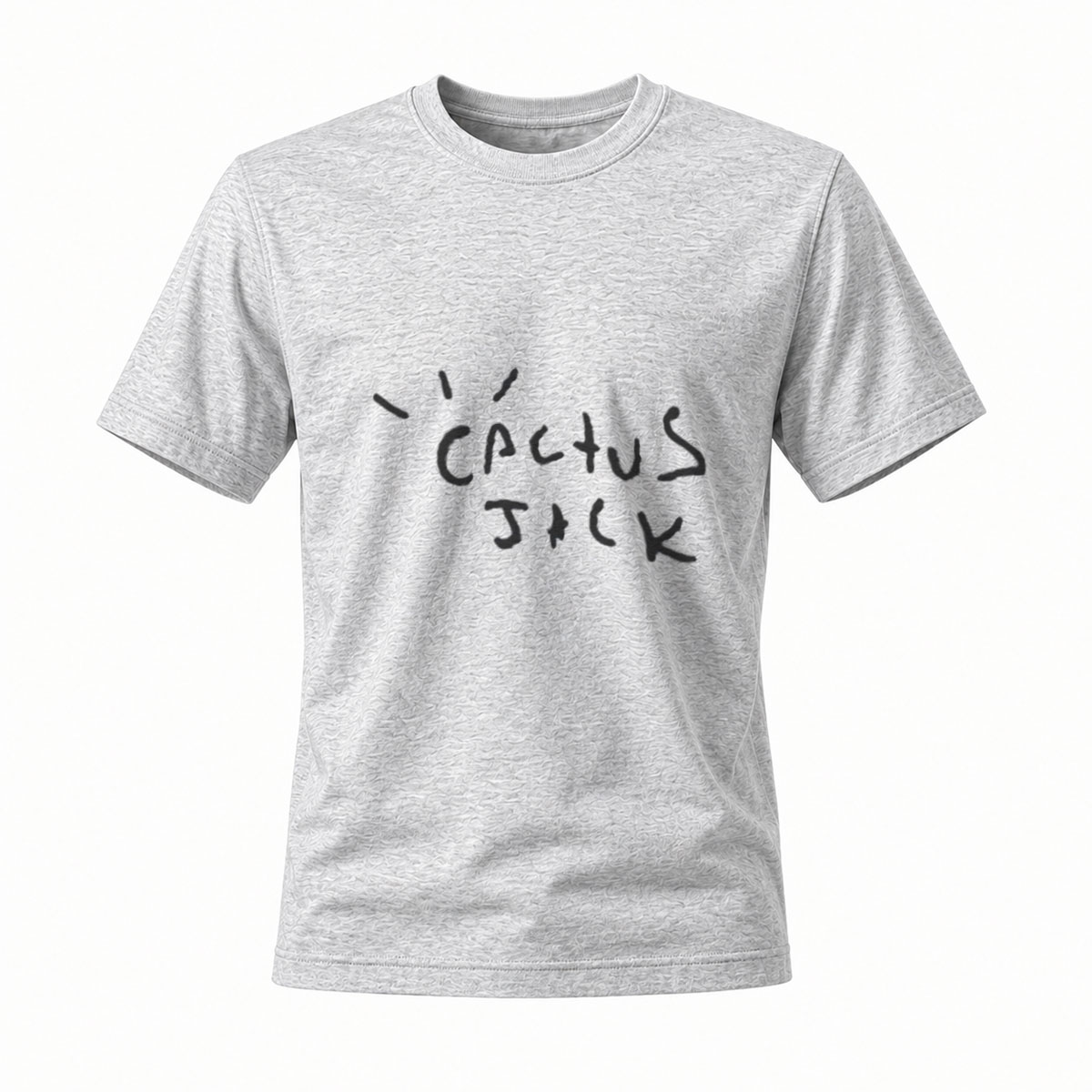 Black T-Shirt with Subtle Text Print Men's Casual Wear - Image 3