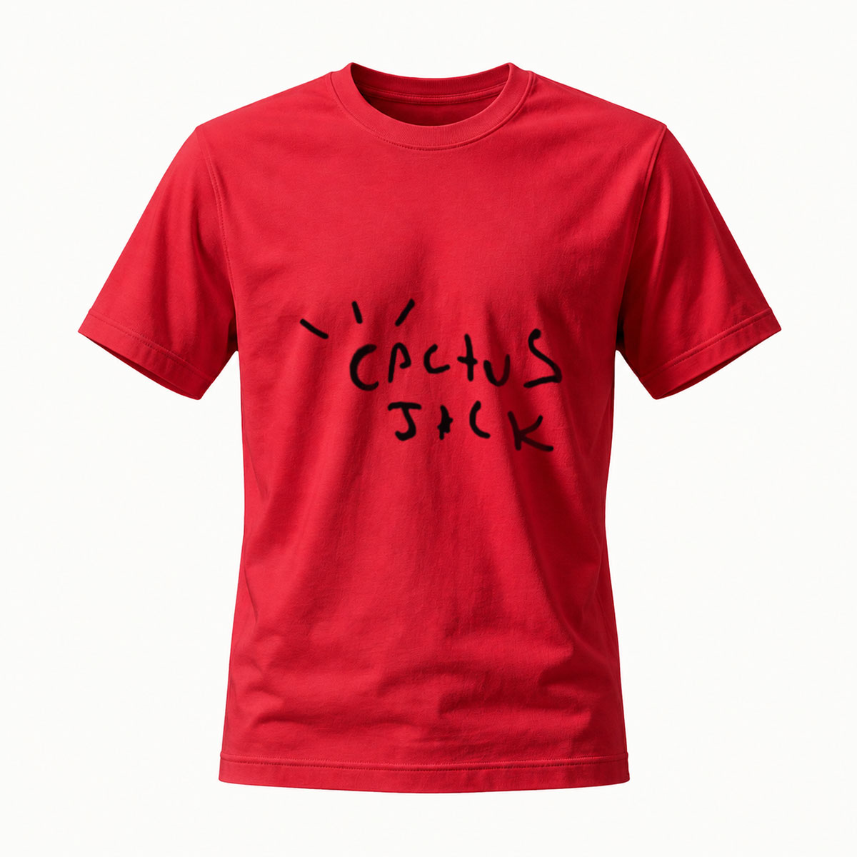 Black T-Shirt with Subtle Text Print Men's Casual Wear - Image 5