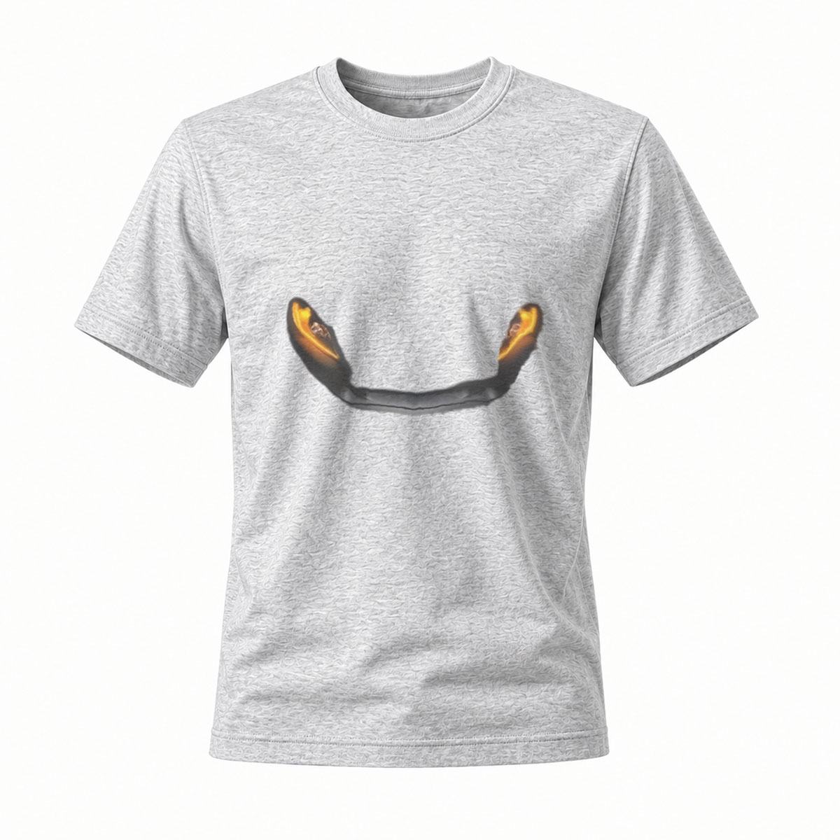 Black T-Shirt with Cat Eyes Print Men's Casual Graphic Tee - Image 3
