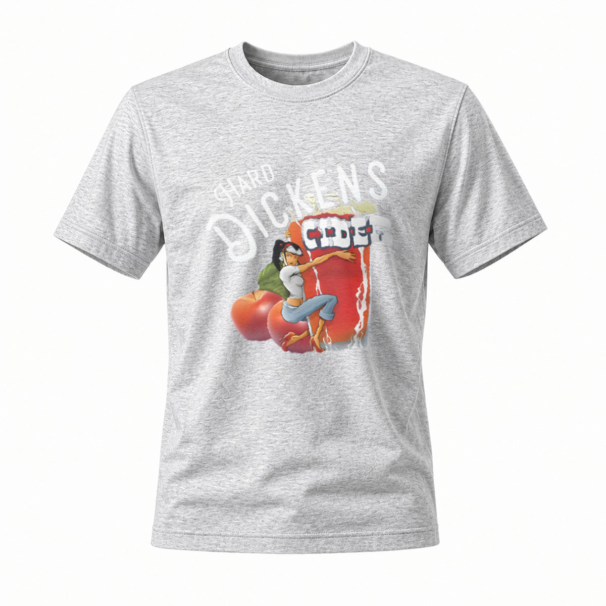 Hard Dickens Cider T-Shirt Men's Black Graphic Tee Apple Drink Design - Image 3