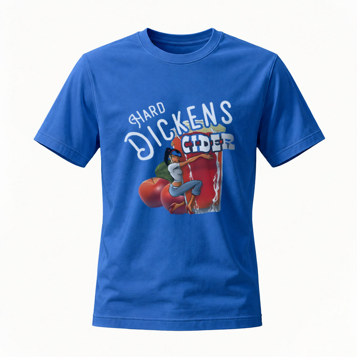Hard Dickens Cider T-Shirt Men's Black Graphic Tee Apple Drink Design - Image 4