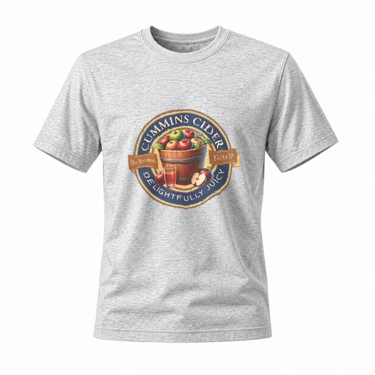 Cummins Cider Logo T-Shirt Men's Black Apple Juice Design - Image 3