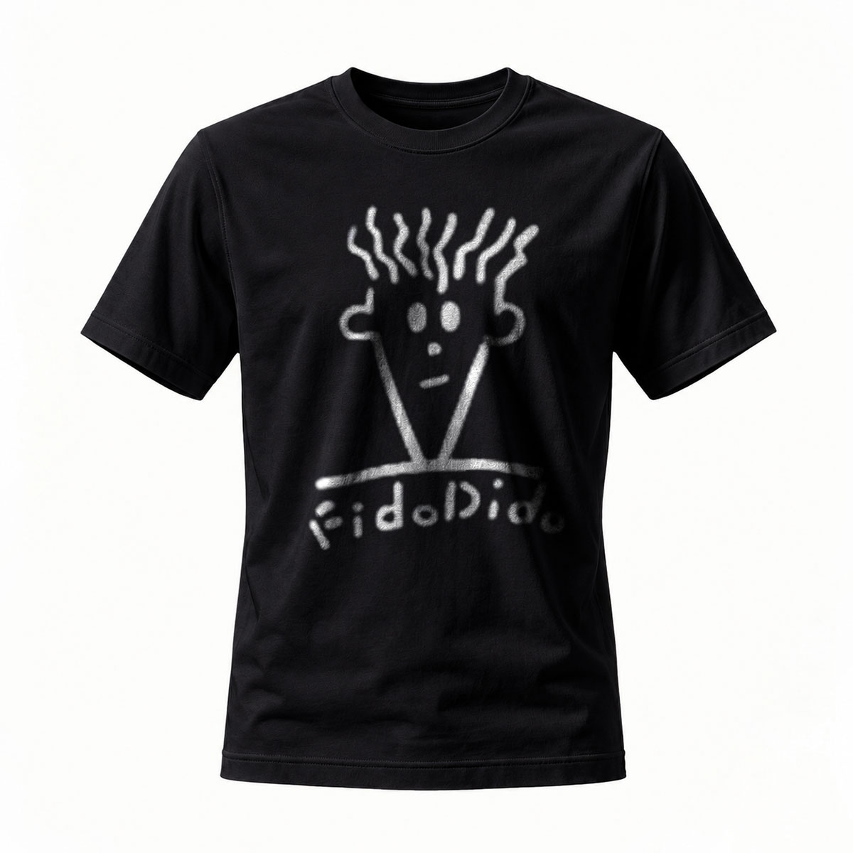 FidoDido Logo T-Shirt Men's Black Graphic Tee Casual Wear