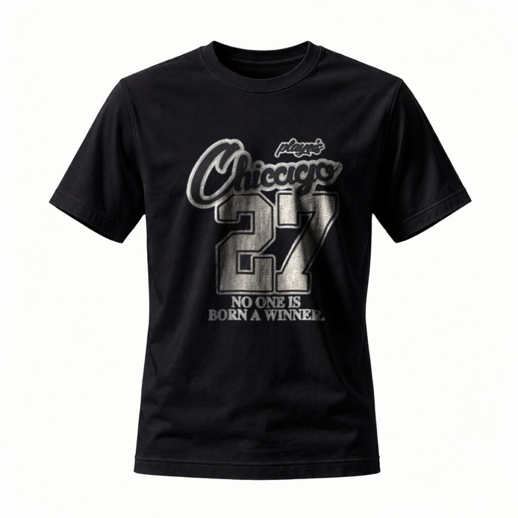 Chicago 27 No One Is Born A Winner T-Shirt Men's Black