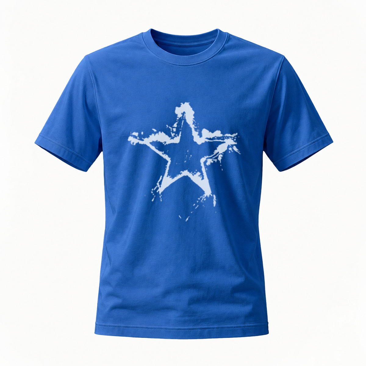 Black Star Print T-Shirt Men's Casual Fashion Graphic Tee - Image 4