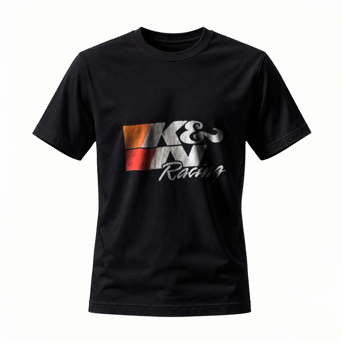 K&W Racing Logo T-Shirt Men's Black Cotton Casual Wear