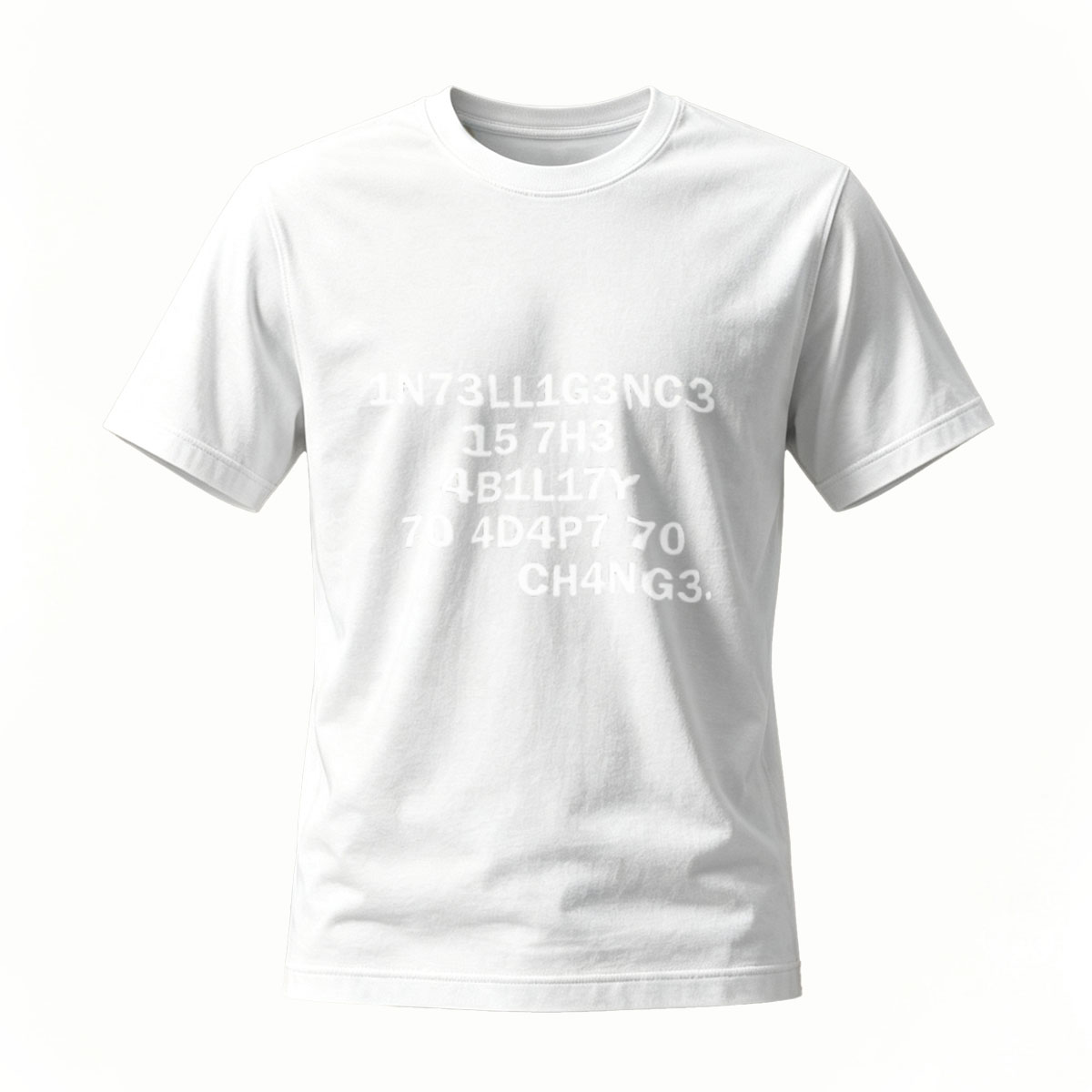 1N73LL1G3NC3 15 7H3 4B1L17Y 70 4D4P7 70 CH4NG3 Men's T-Shirt - Image 2