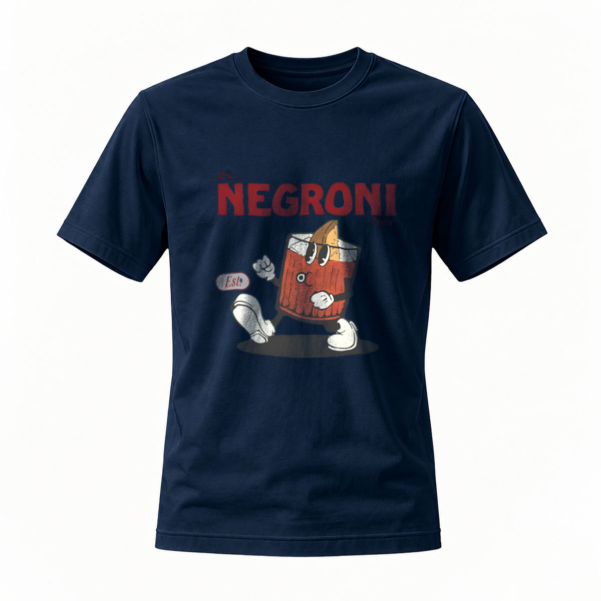 It's Negroni Cocktail T-Shirt Men's Funny Drink Graphic Tee - Image 7