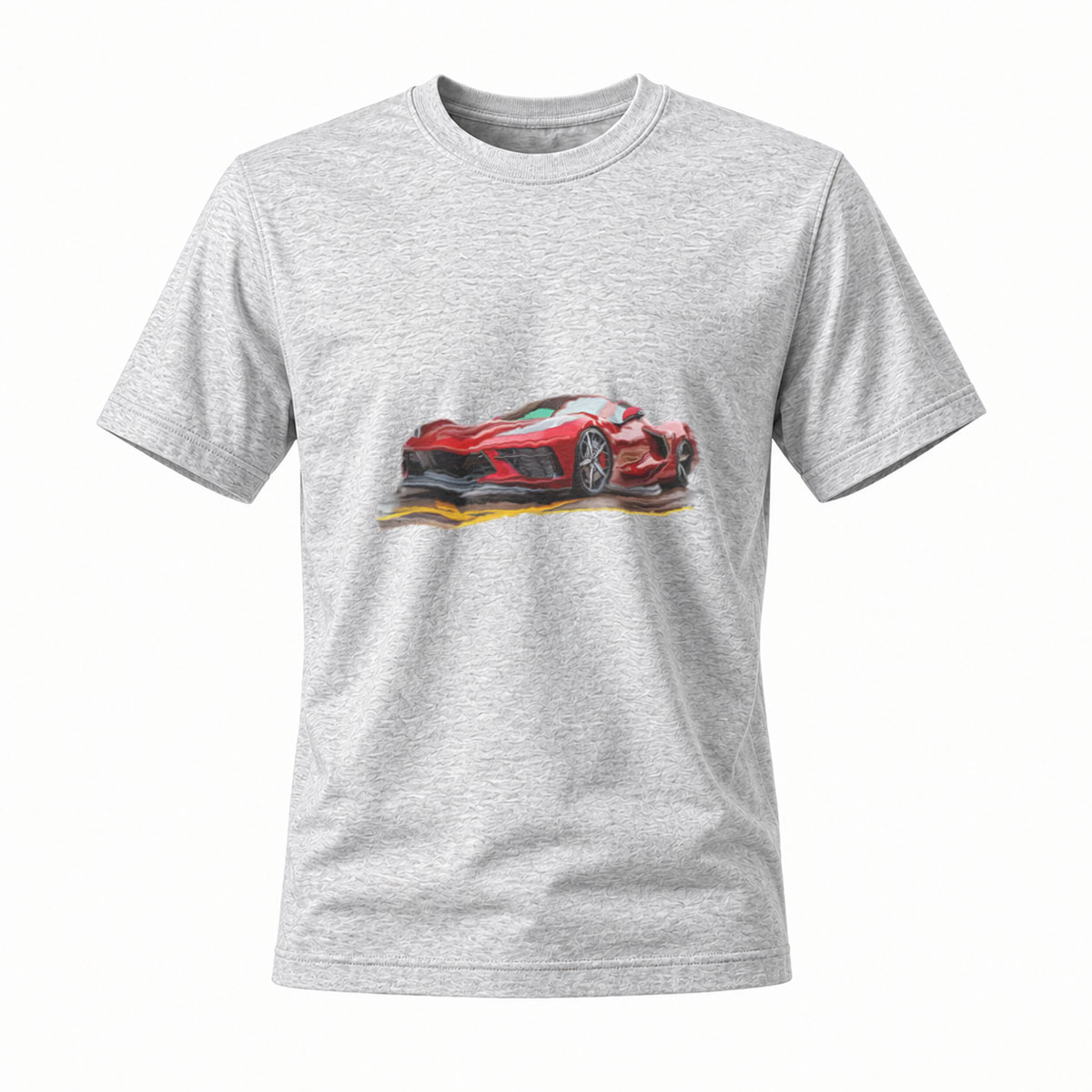 Red Sports Car Racing T-Shirt Men's Casual Wear - Image 3