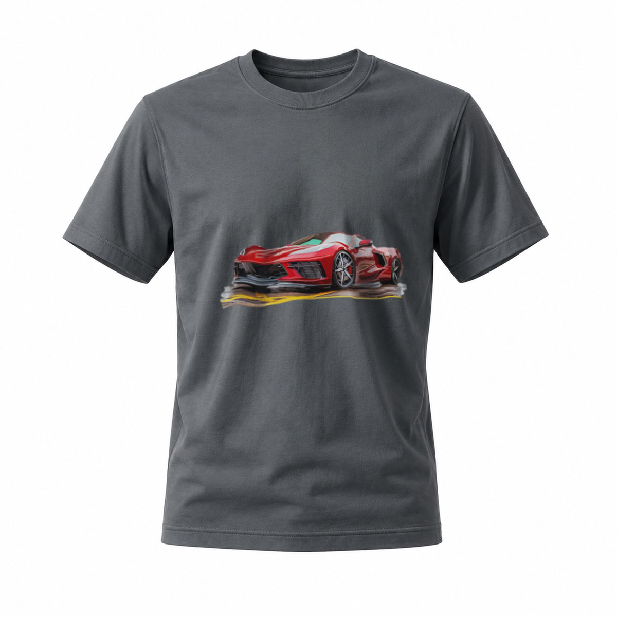 Red Sports Car Racing T-Shirt Men's Casual Wear - Image 6