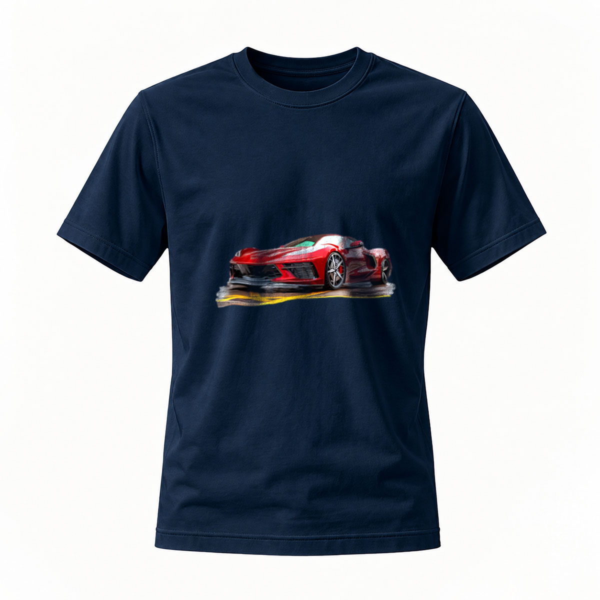 Red Sports Car Racing T-Shirt Men's Casual Wear - Image 7