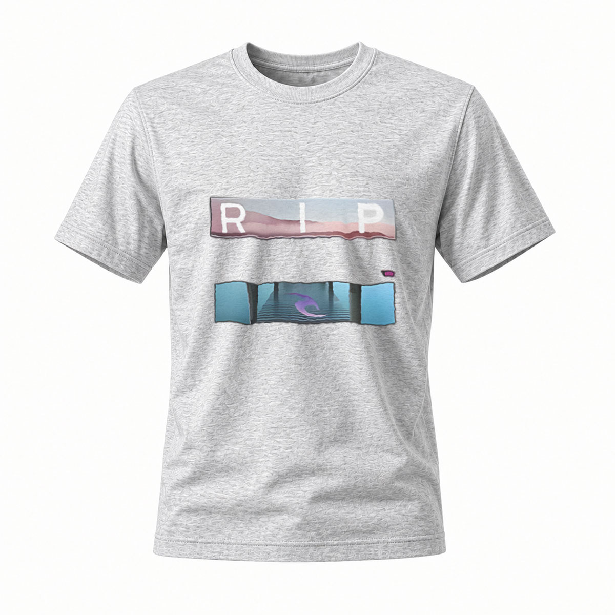 Black T-Shirt with Abstract Art Print Men's Casual Wear - Image 3