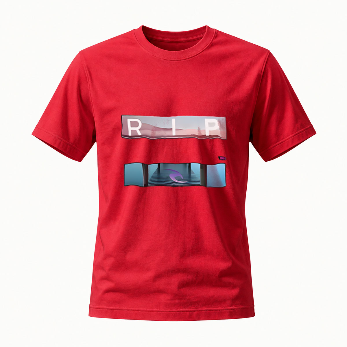 Black T-Shirt with Abstract Art Print Men's Casual Wear - Image 5
