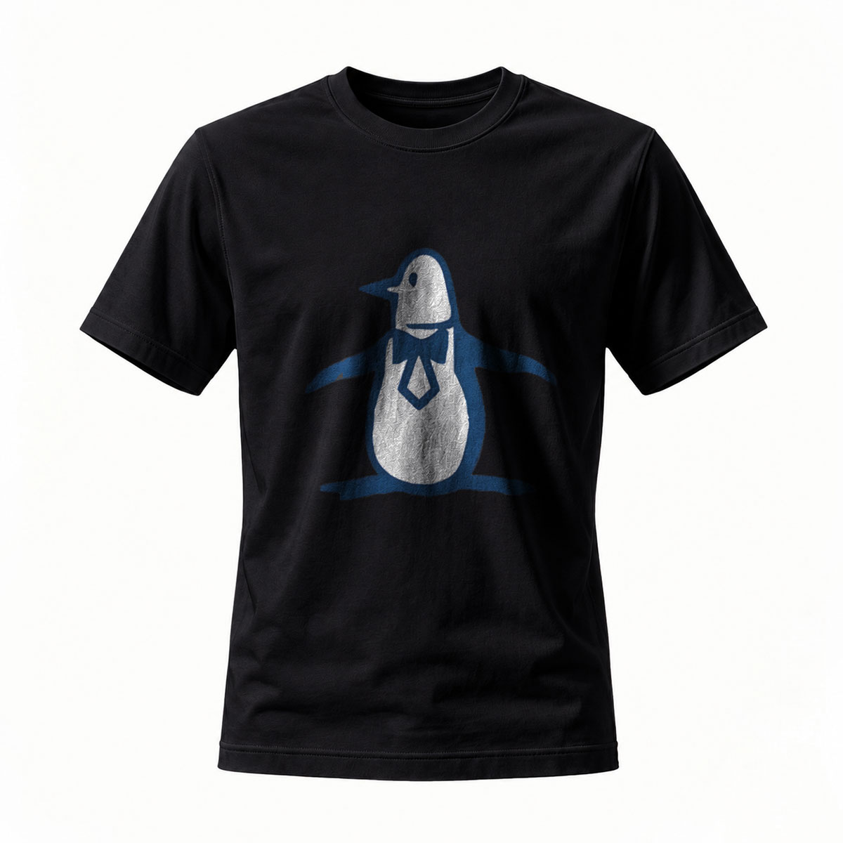 Penguin T-Shirt Men's Casual Black Graphic Tee Gift Wear