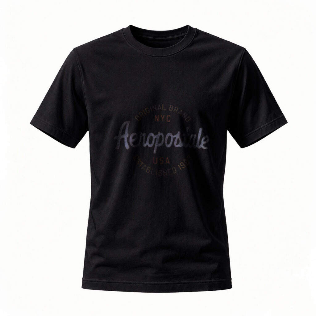 Aeropostale Men's Black T-Shirt NYC Logo Print Casual Wear