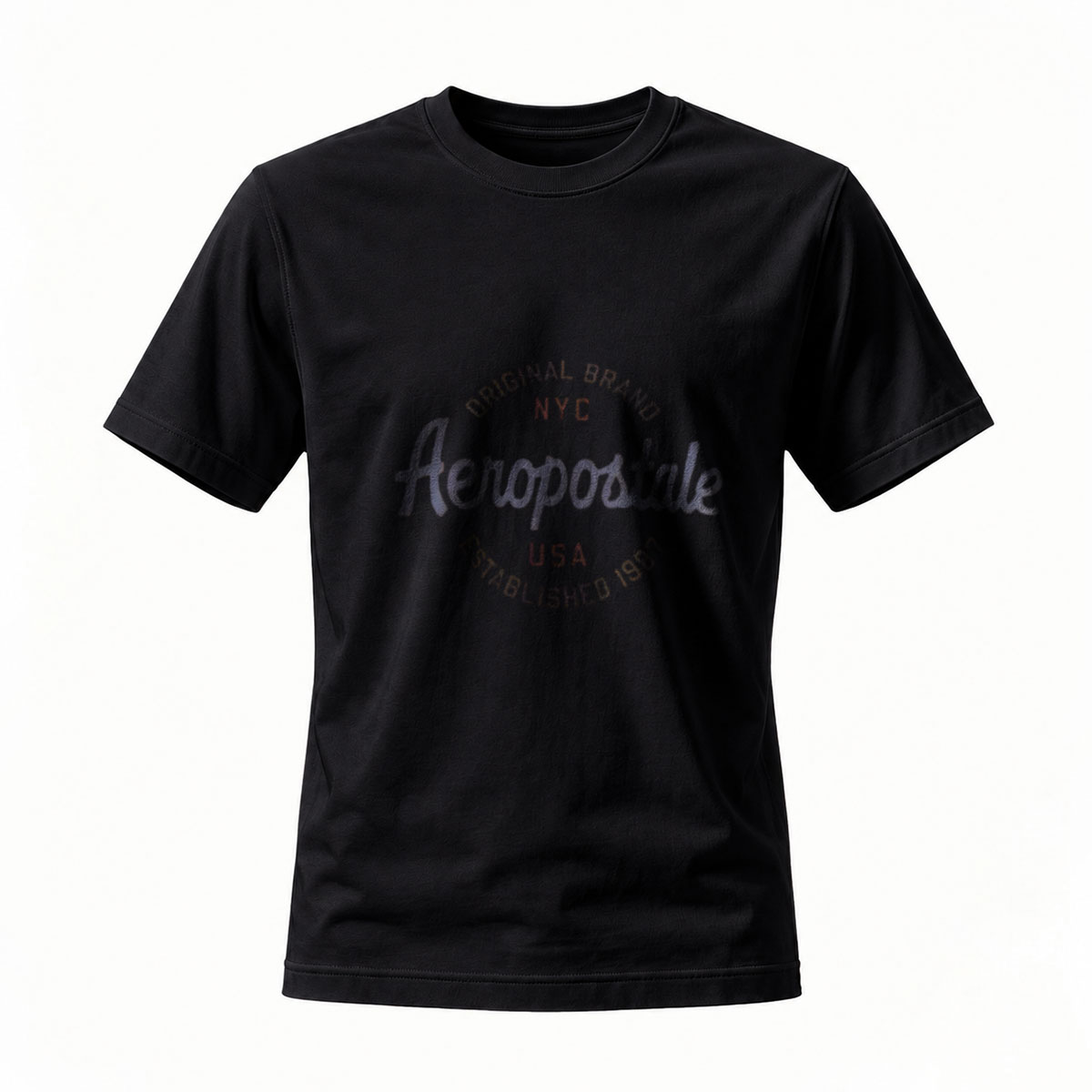 Aeropostale Men's Black T-Shirt NYC Logo Print Casual Wear