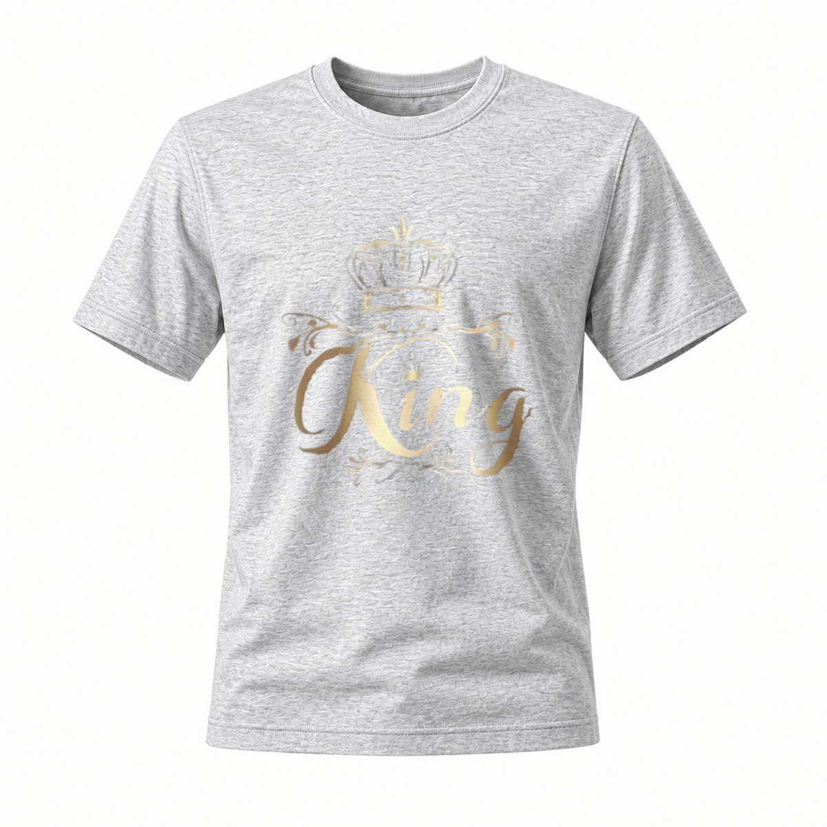 King Crown Gold Print Men's T-Shirt Fashion Casual Wear - Image 3