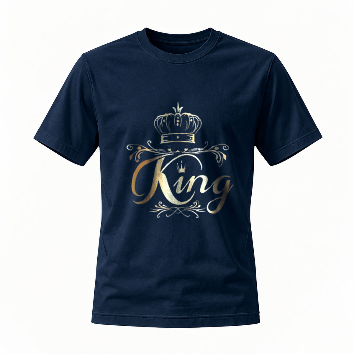 King Crown Gold Print Men's T-Shirt Fashion Casual Wear - Image 7