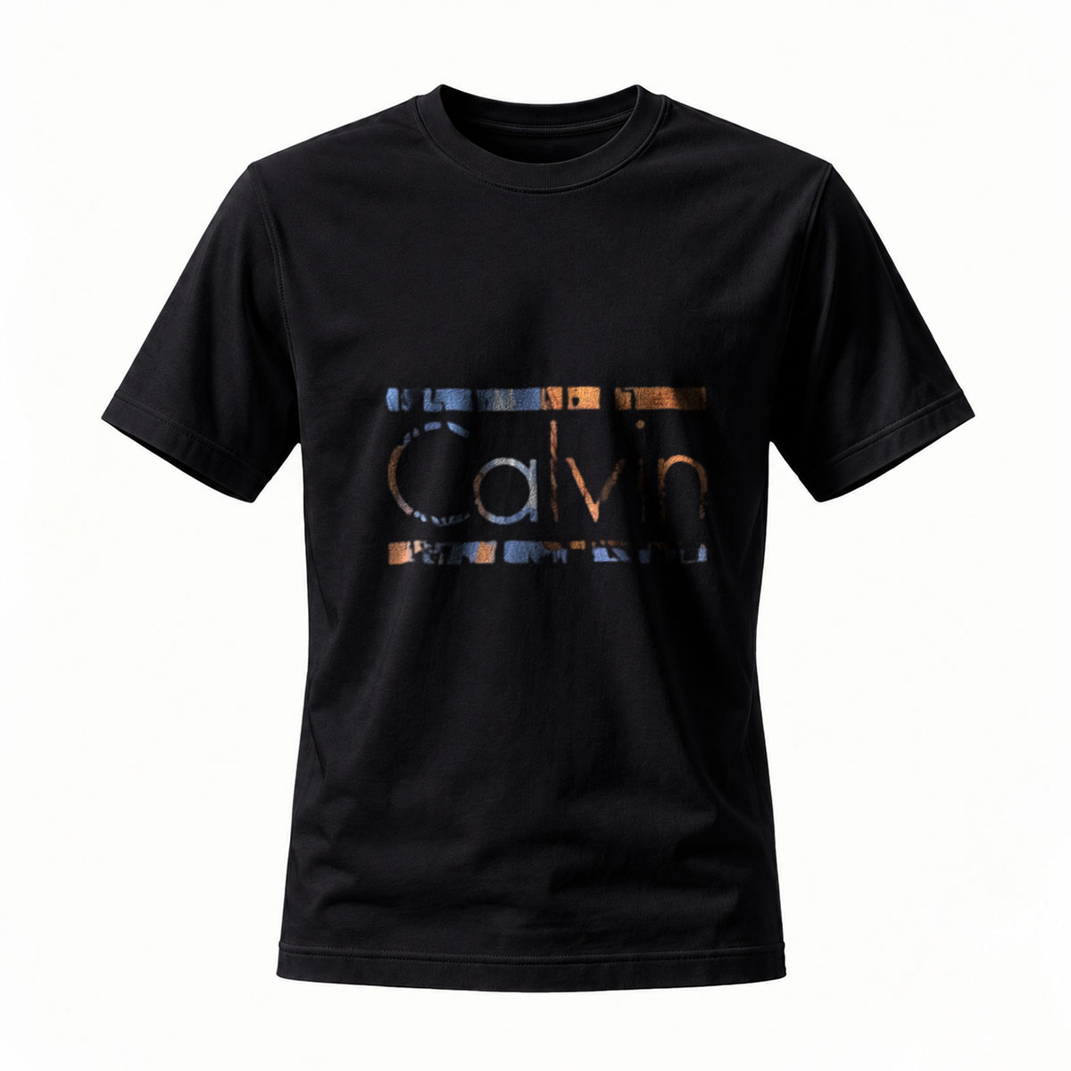 Calvin Printed Black T-Shirt Men's Casual Wear