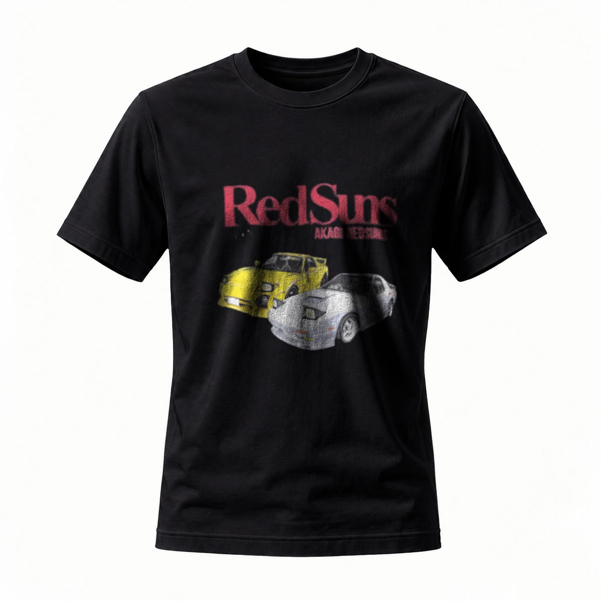 Red Suns Racing Cars Graphic T-Shirt Men's Streetwear