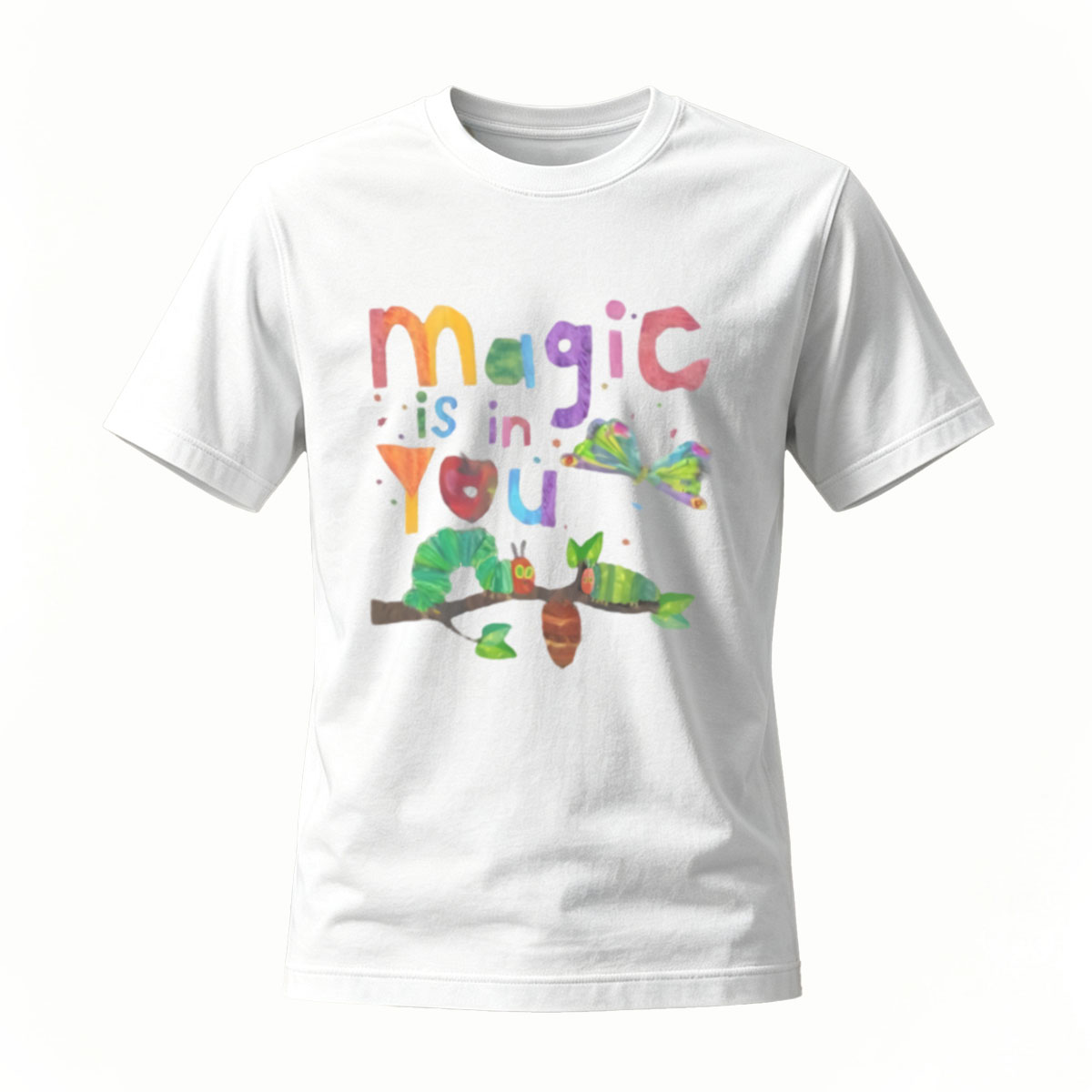 Magic is in You Colorful Caterpillar T-Shirt for Kids - Image 2