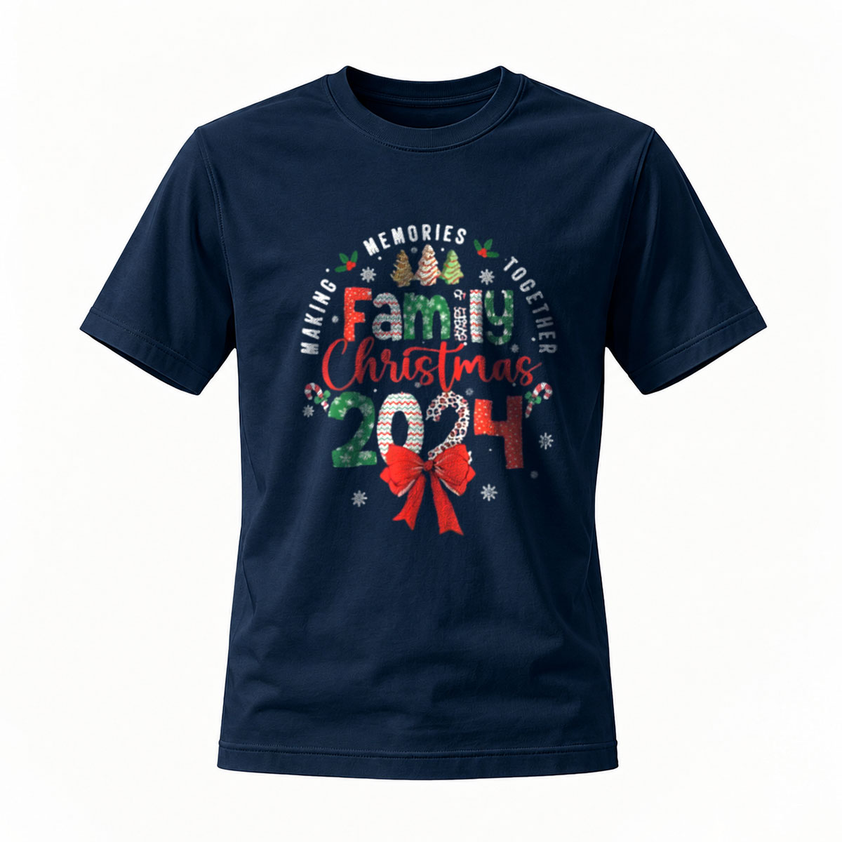 Family Christmas 2024 Making Memories Together T-Shirt - Image 7