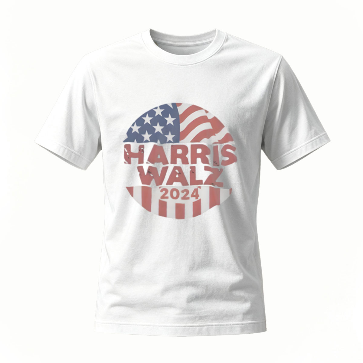Harris Walz 2024 USA Flag Political T-Shirt Men's Women's - Image 2