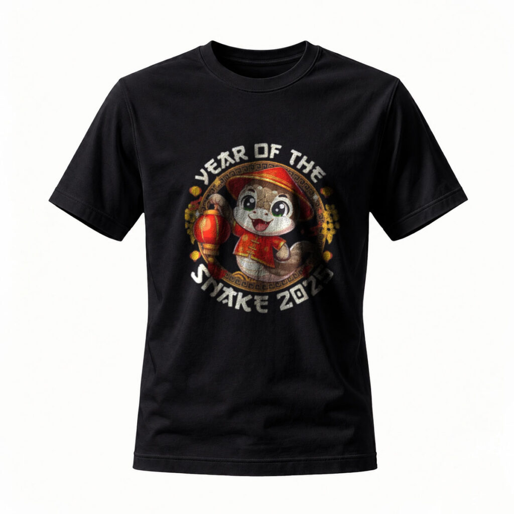Year of the Snake 2025 Chinese New Year T-Shirt Men Women