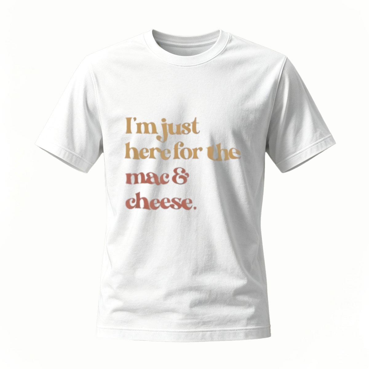 I'm Just Here for the Mac Cheese T-Shirt Men's Women's Casual Foodie Gift Wear - Image 2