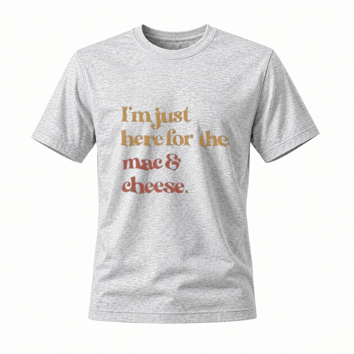 I'm Just Here for the Mac Cheese T-Shirt Men's Women's Casual Foodie Gift Wear - Image 3