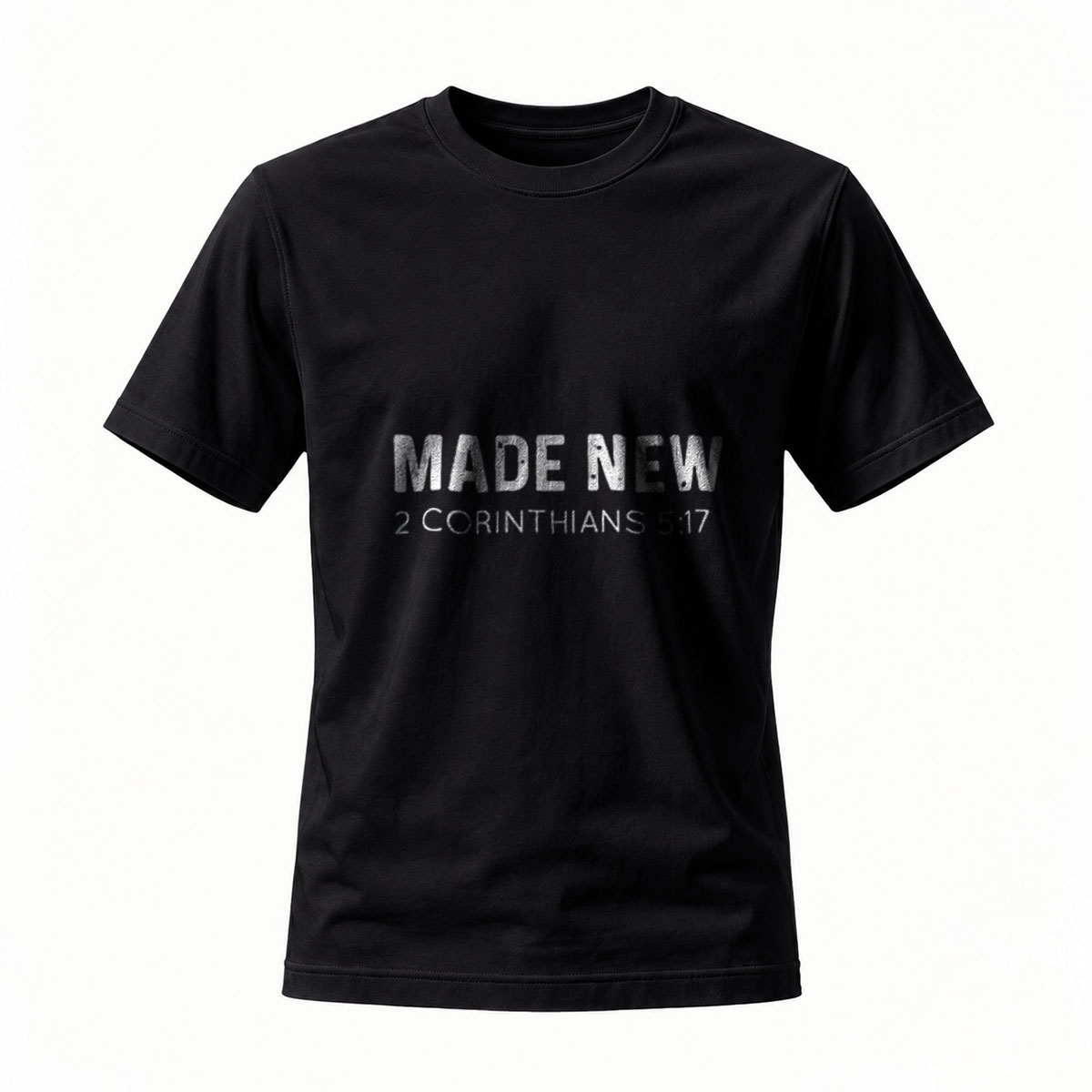 Made New 2 Corinthians 5:17 Christian T-Shirt Men's Black