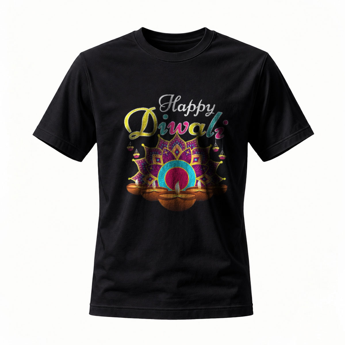 Happy Diwali Festival Men's T-Shirt Celebrate Light Celebration