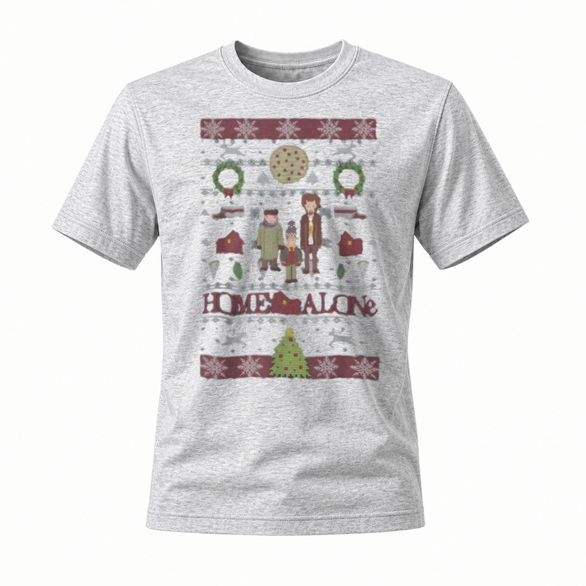 Home Alone Christmas Ugly Sweater T-Shirt Men's Holiday Gift - Image 3