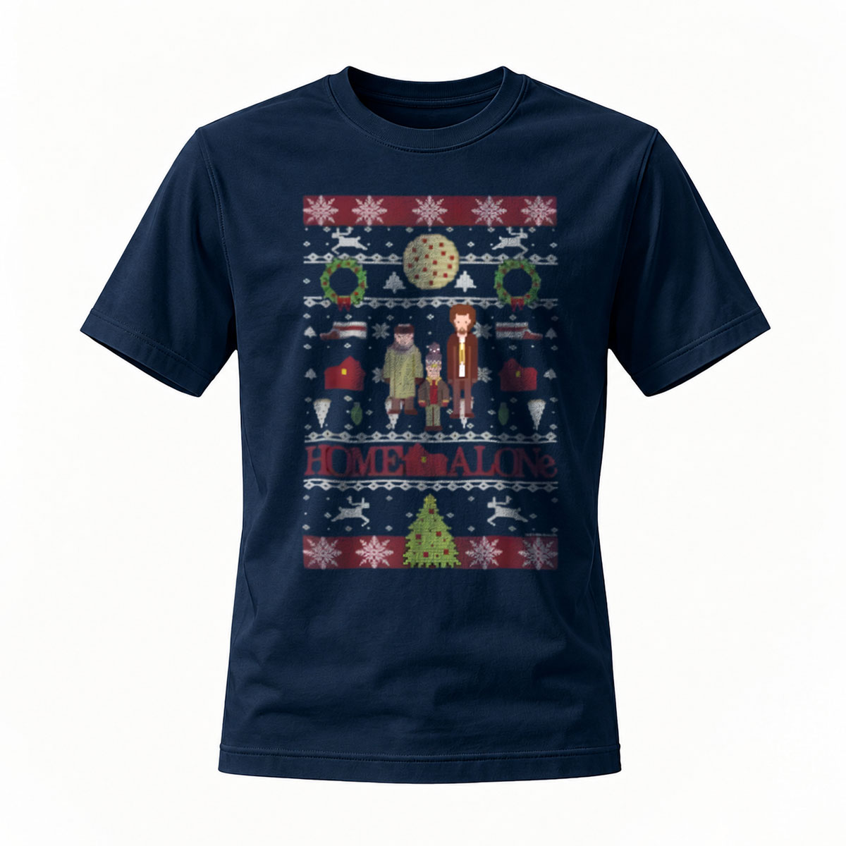 Home Alone Christmas Ugly Sweater T-Shirt Men's Holiday Gift - Image 7