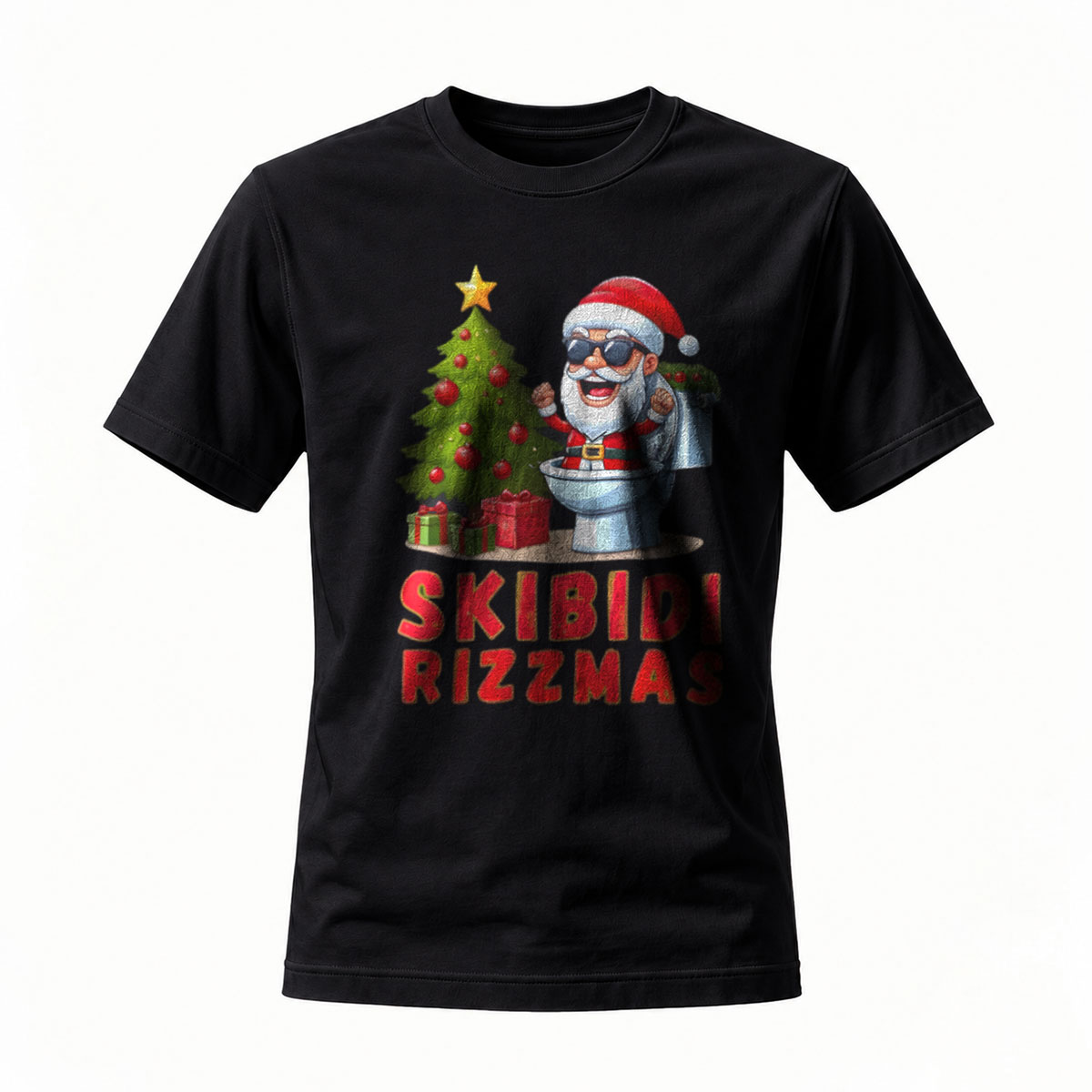 Skibidi Rizzmas Santa Toilet Christmas Men's T-Shirt
